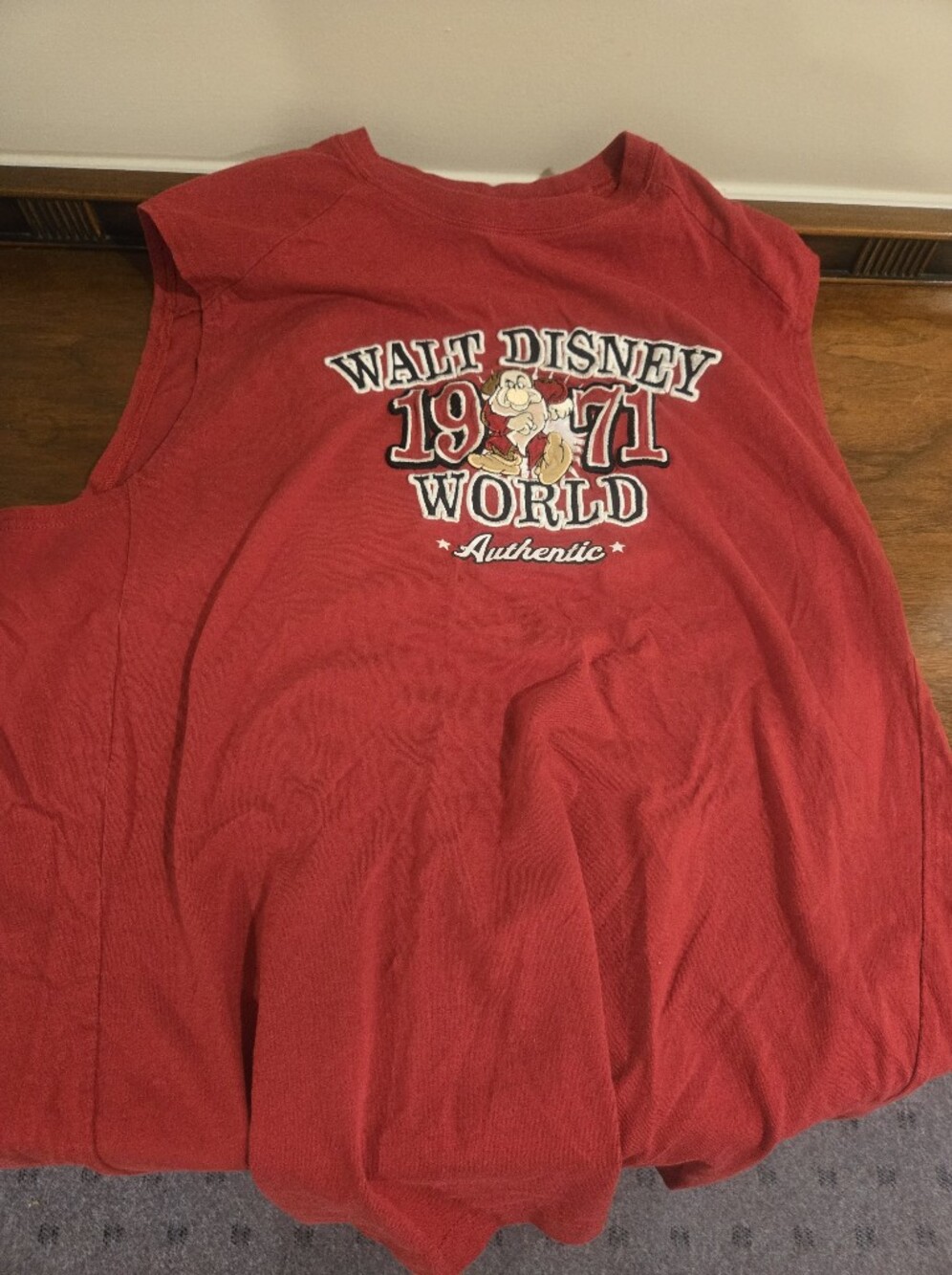 Disney Red Walt Disney World 1971 Graphic Short Sleeve Tee